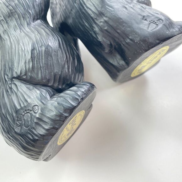 Black Bearfoots Bookend Figurines By Montana Artist Jeff Fleming 8" Singing Tree - Picture 14 of 14